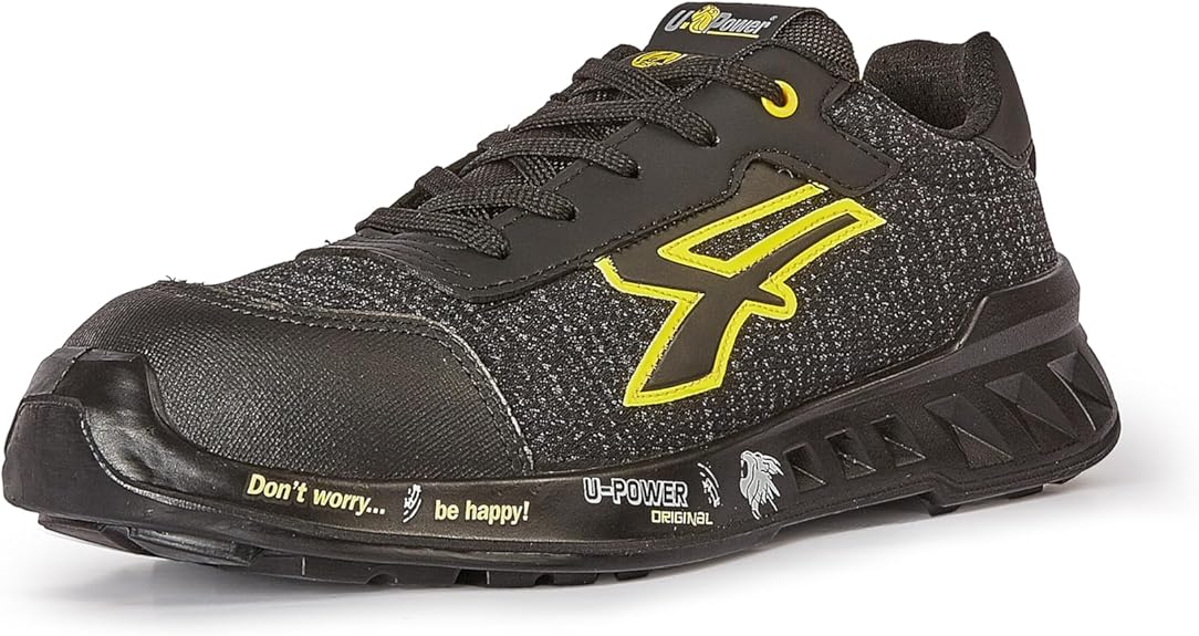 Zapato de seguridad U-Power negro y amarillo