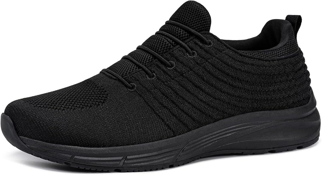 calzado de hostelería LARNMERN negro ligero antideslizante cómodo para trabajar muchas horas en cocina y sala