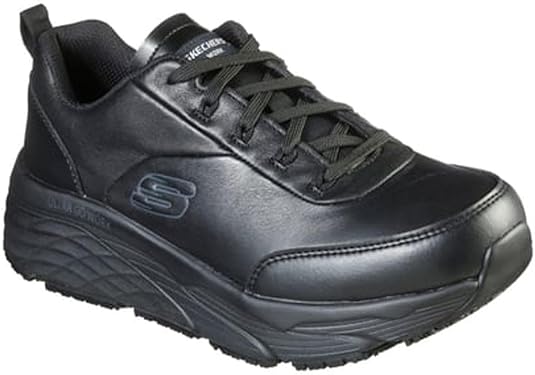 calzado de hostelería Skechers Cushioning Filchner negro antideslizante cómodo para cocina y trabajo muchas horas